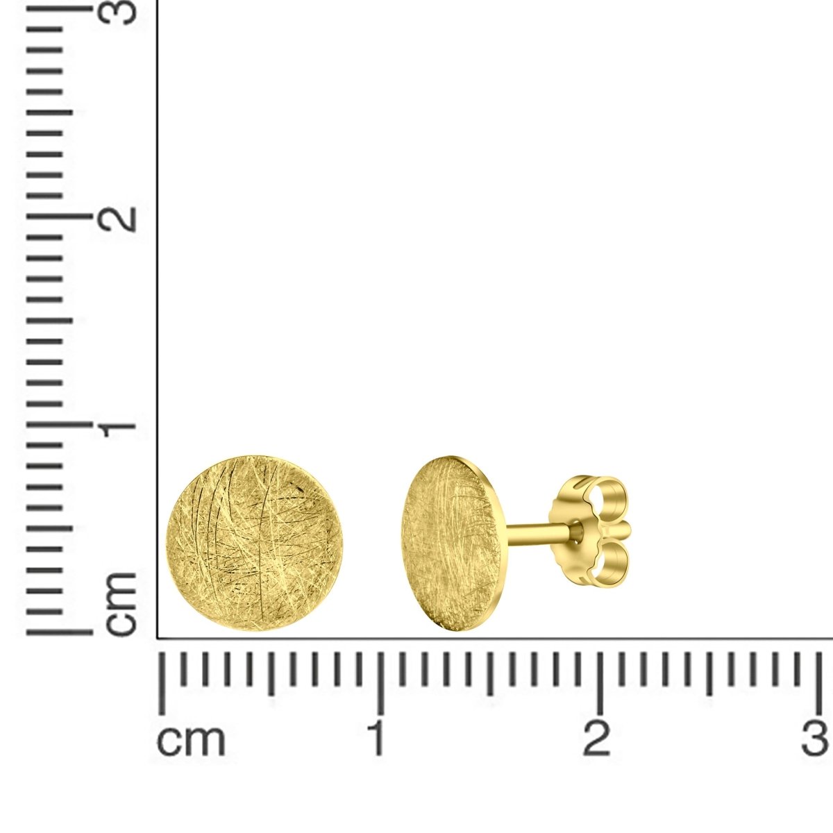 Ohrstecker 925 Silber rhodiniert eismatt - Avrum