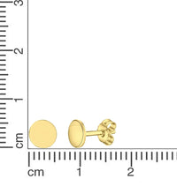 Ohrstecker 925 Silber rhodiniert Scheibe - Avrum
