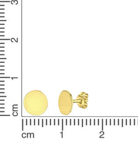 Ohrstecker 925 Silber rhodiniert Scheibe 8mm - Avrum