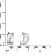Ohrclip 925 - Sterling Silber rhodiniert Zirkonia - Avrum