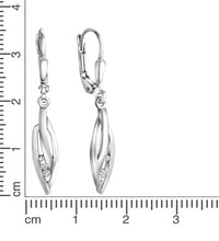 Ohrhänger 925 - Sterling Silber rhodiniert Zirkonia - Avrum