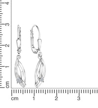 Ohrhänger 925 - Sterling Silber rhodiniert Zirkonia - Avrum