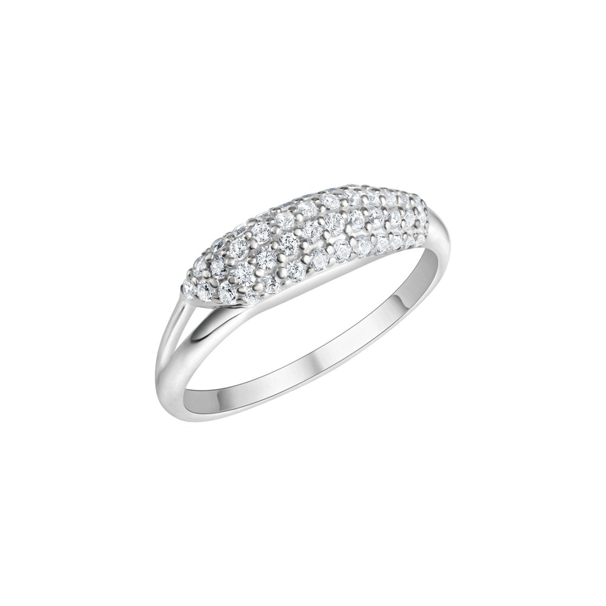 Ring 925 - Sterling Silber rhodiniert Zirkonia - Avrum