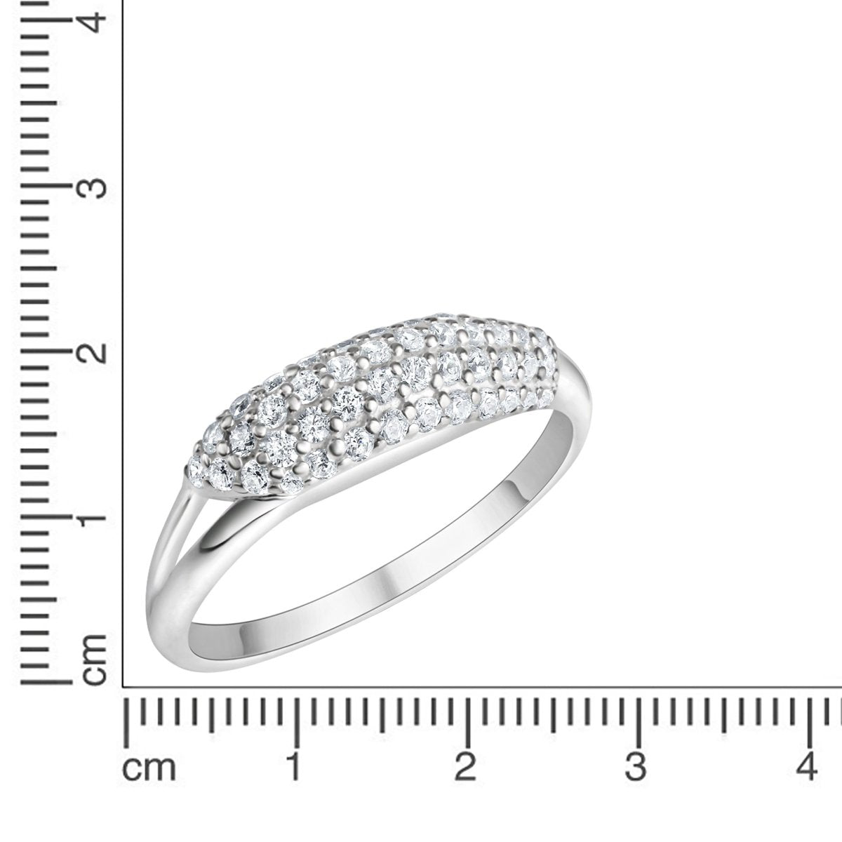 Ring 925 - Sterling Silber rhodiniert Zirkonia - Avrum