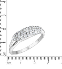 Ring 925 - Sterling Silber rhodiniert Zirkonia - Avrum