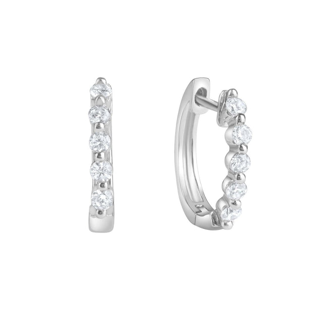 Ohrringe 925 Sterling Silber rhodiniert Zirkonia - Avrum