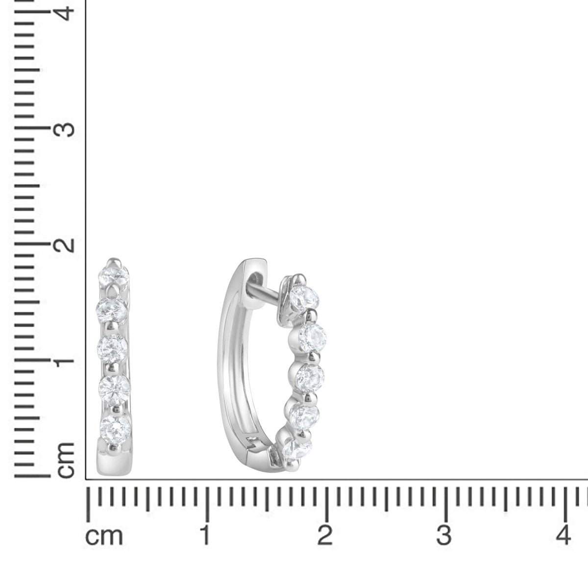 Ohrringe 925 Sterling Silber rhodiniert Zirkonia - Avrum