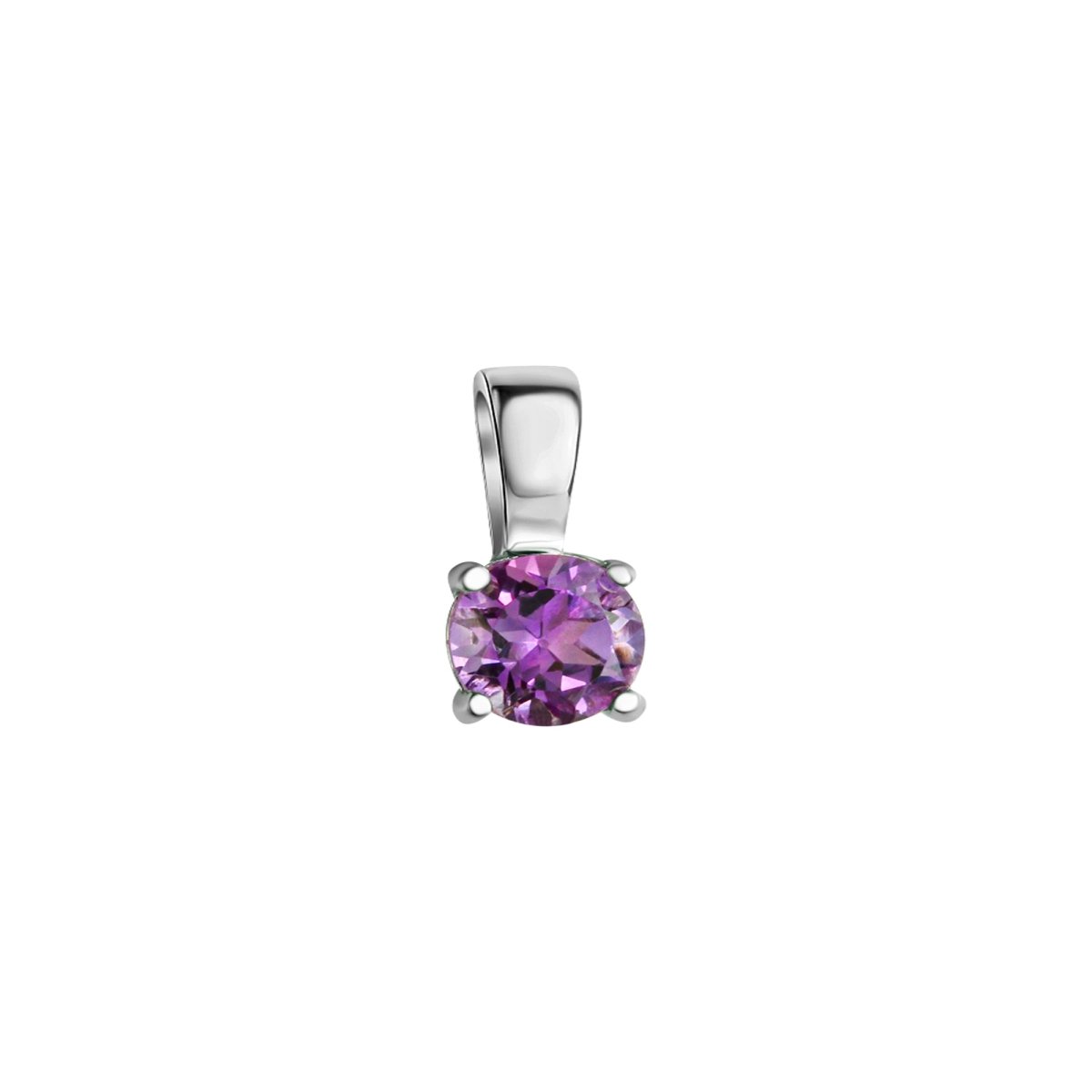 Anhänger 925 - Sterling Silber rhodiniert Amethyst - Avrum