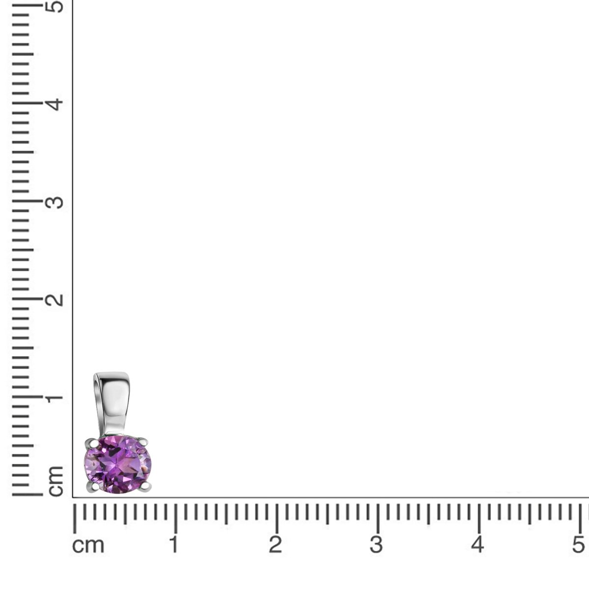 Anhänger 925 - Sterling Silber rhodiniert Amethyst - AvrumAnhänger