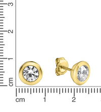 Ohrstecker 925 Sterling Silber Zirkonia rund - Avrum