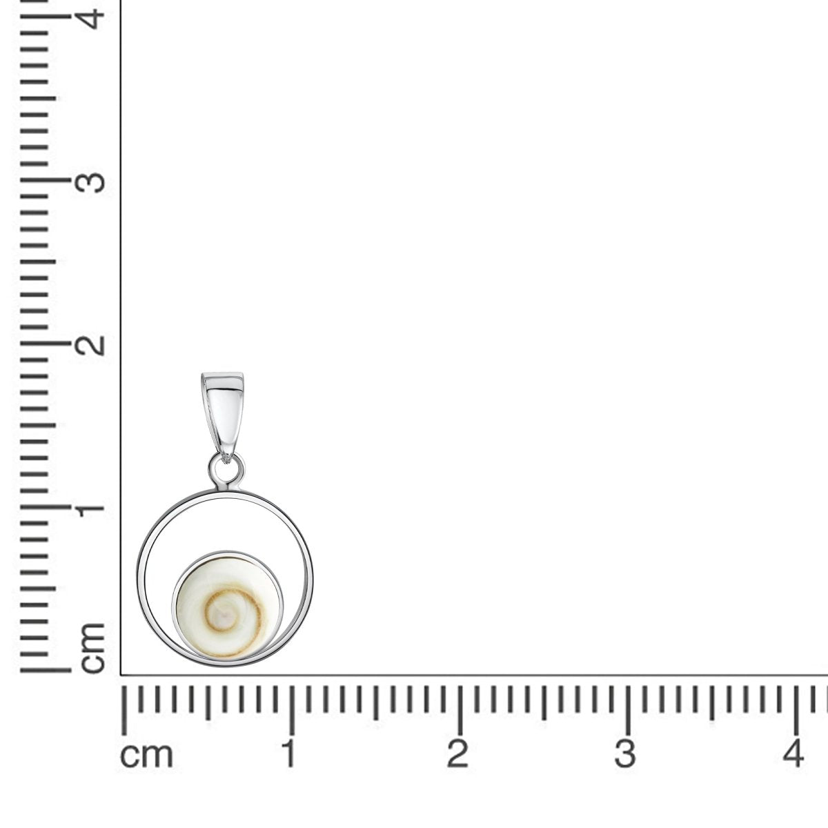 Anhänger 925 Silber rhodiniert mit Muschel weiß - Avrum