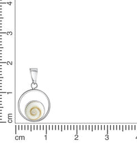 Anhänger 925 Silber rhodiniert mit Muschel weiß - Avrum