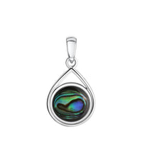 Anhänger 925 - Sterling Silber rhodiniert Abalone - Avrum