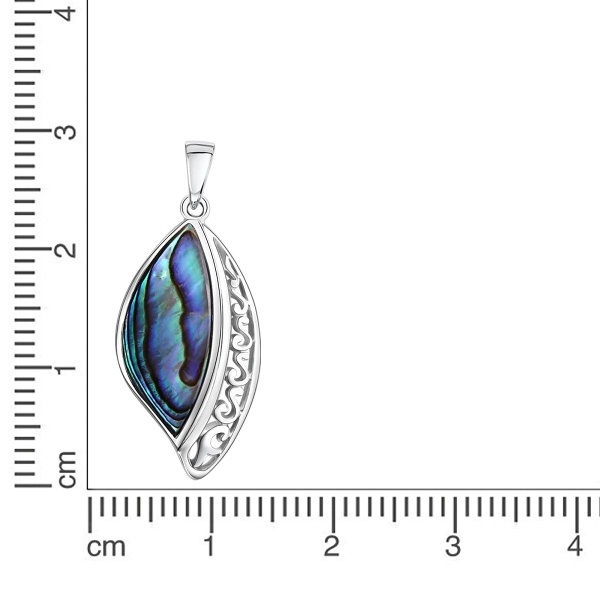 Anhänger 925 - Sterling Silber rhodiniert Abalone - Avrum