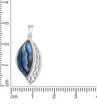 Anhänger 925 - Sterling Silber rhodiniert Abalone - Avrum