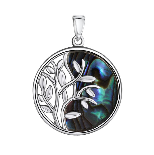 Anhänger 925 - Sterling Silber rhodiniert Abalone - Avrum