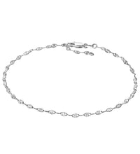 Fußkettchen 925 Sterling Silber weiss diamantiert - Avrum