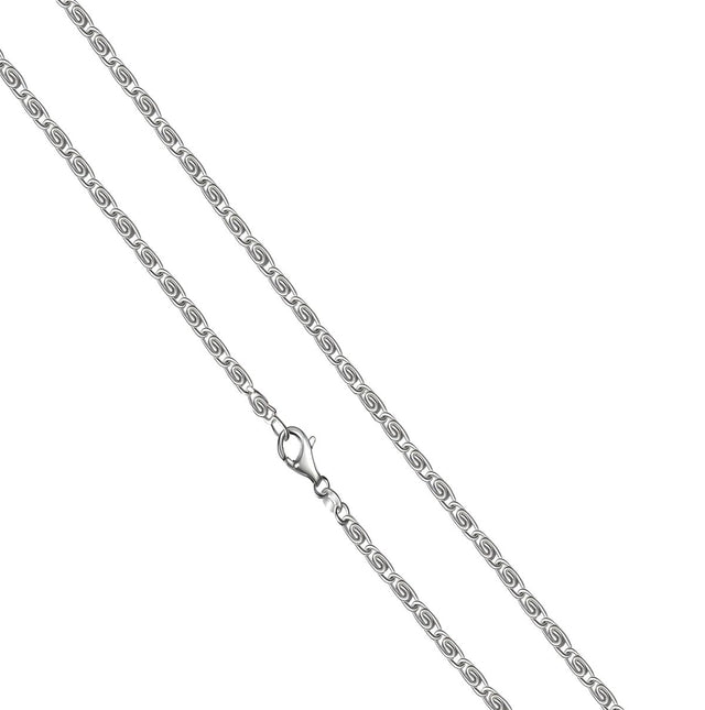 Armband 925 Sterling Silber Armband weiß S - Panzer 19 cm - Avrum