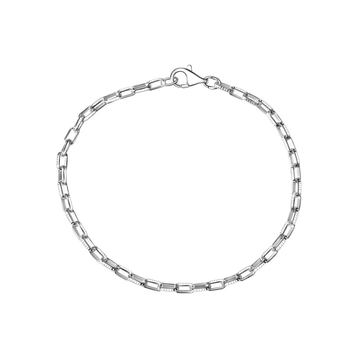 Armband 925 Sterling Silber weiß Gliederarmband 19 cm - Avrum