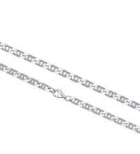 Armband 925 Sterling Silber weiß Doppel - Stegpanzerarmband 21 cm - Avrum