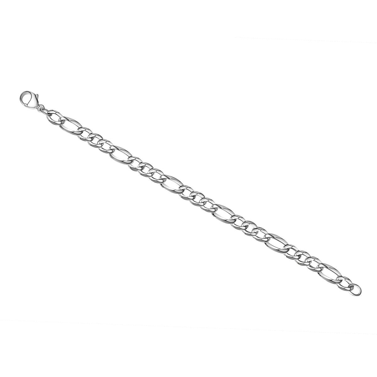 Armband 925 Sterling Silber weiß Armband Figarokette 21 cm - Avrum