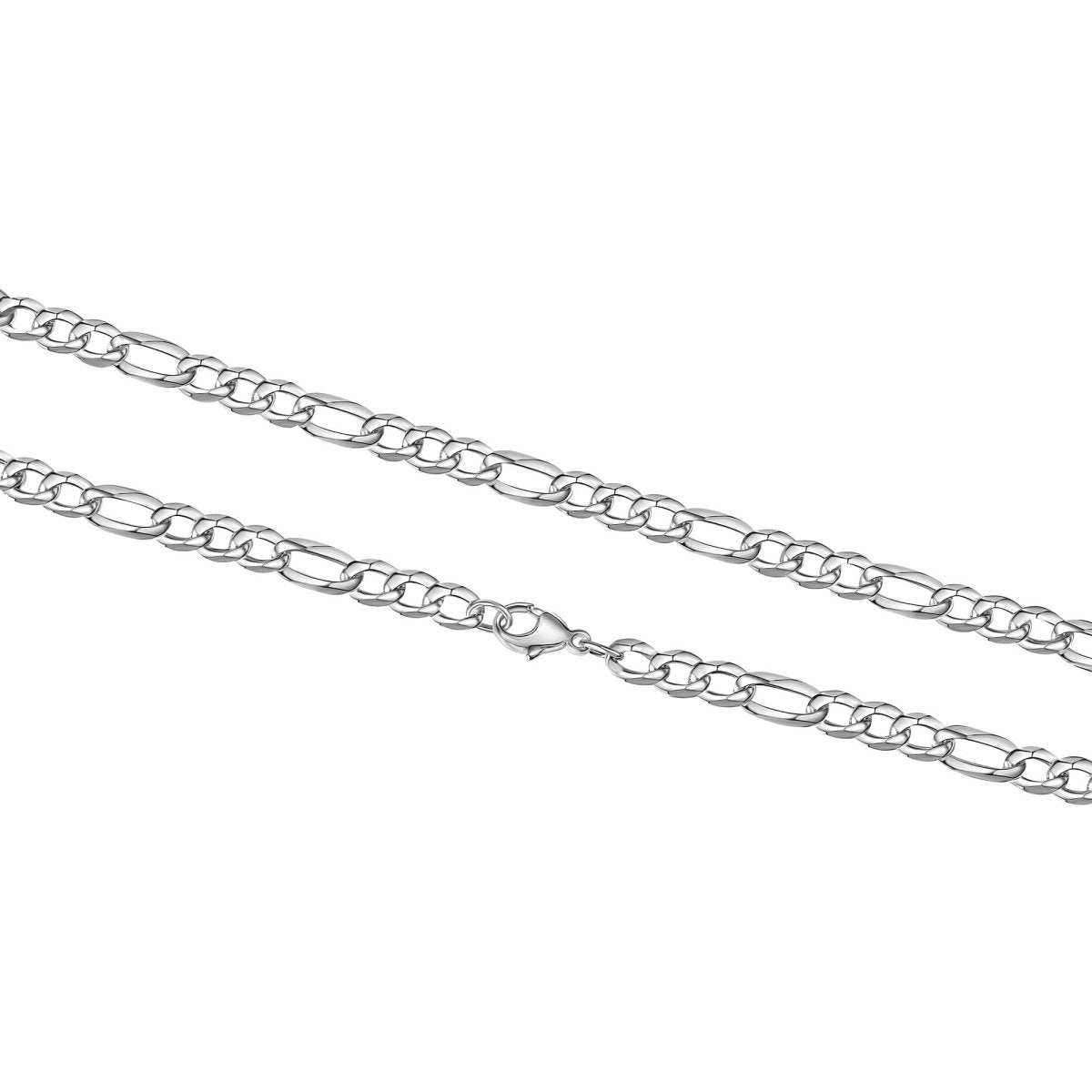 Collier 925 Sterling Silber weiß Figarokette 50 cm - Avrum