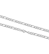 Collier 925 Sterling Silber weiß Figarokette 50 cm - Avrum