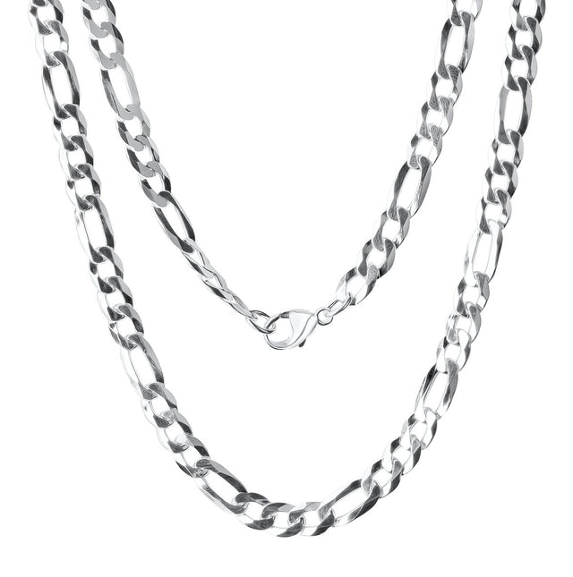 Collier 925 Sterling Silber weiß Figarokette 50 cm - Avrum