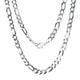 Collier 925 Sterling Silber weiß Figarokette