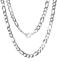 Collier 925 Sterling Silber weiß Figarokette 50 cm - Avrum
