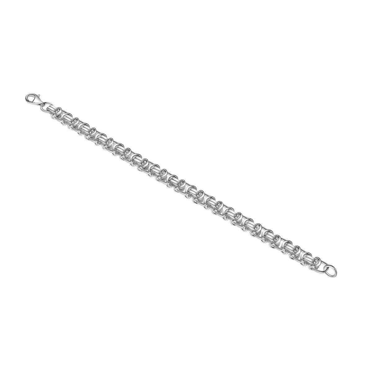 Armband 925 Sterling Silber weiß Etruskerarmband 21 cm - Avrum
