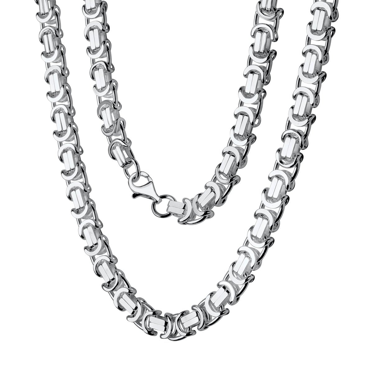 Collier 925 Sterling Silber weiß Etruskerkette 50 cm - Avrum