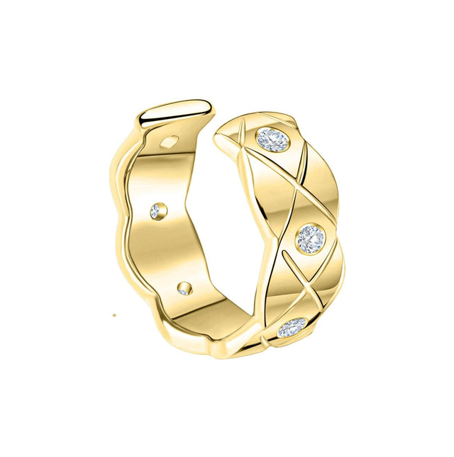 Ohrklemme 925 - Sterling Silber vergoldet Zirkonia - Avrum