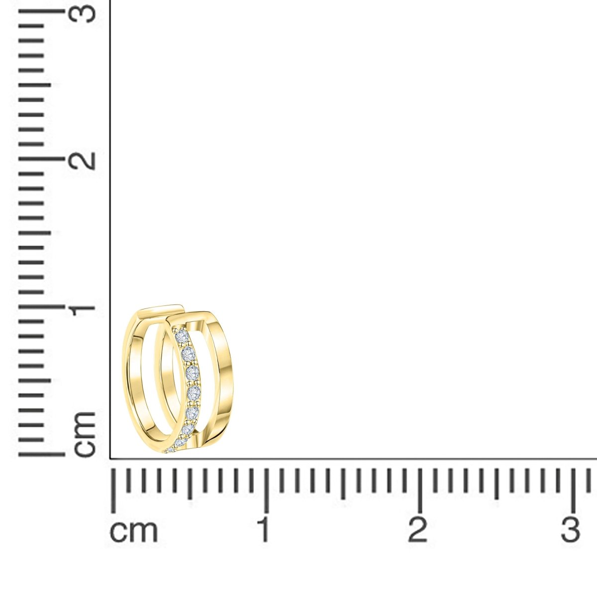 Ohrklemme 925 - Sterling Silber vergoldet Zirkonia - Avrum