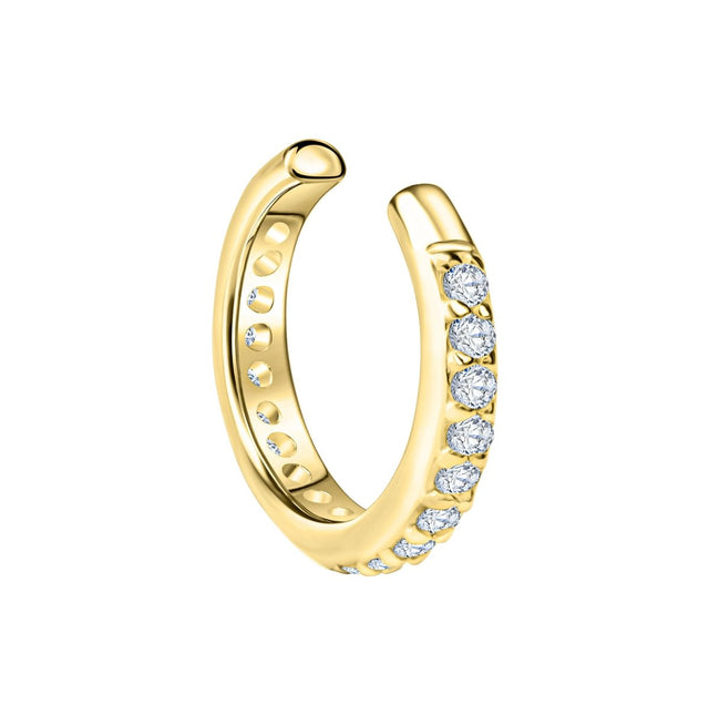 Ohrklemme 925 Sterling Silber vergoldet Zirkonia - Avrum