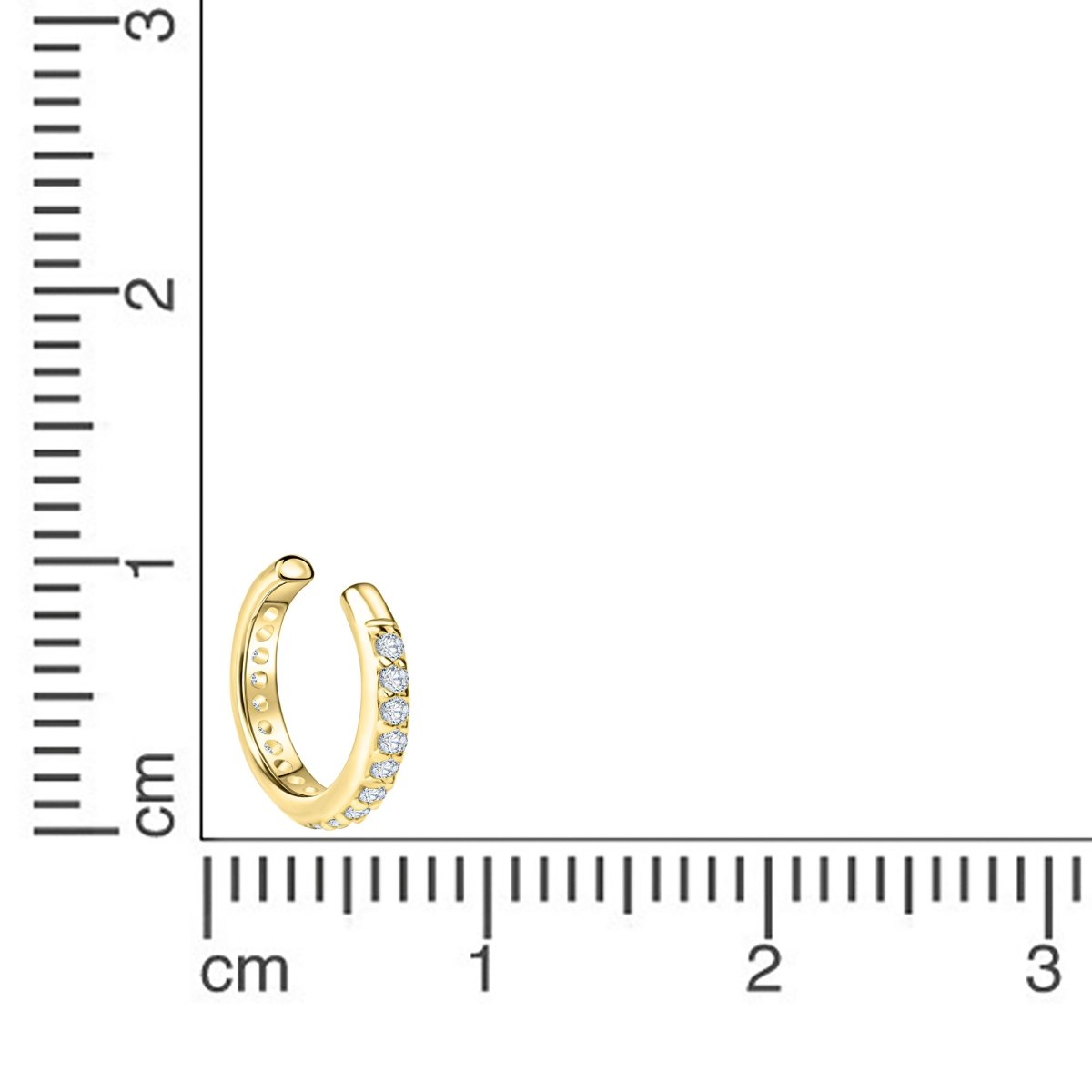 Ohrklemme 925 Sterling Silber vergoldet Zirkonia - Avrum