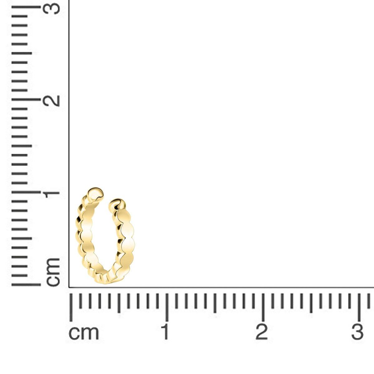 Ohrklemme Silber 925 rhodiniert 12mm Durchmesser - Avrum