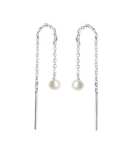 Durchzieh - Ohrringe 925 Sterling Silber rhodiniert - Avrum