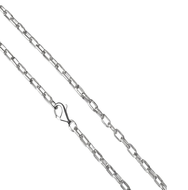 Collier 925 Sterling Silber weiß Gliederkette 45 cm - Avrum