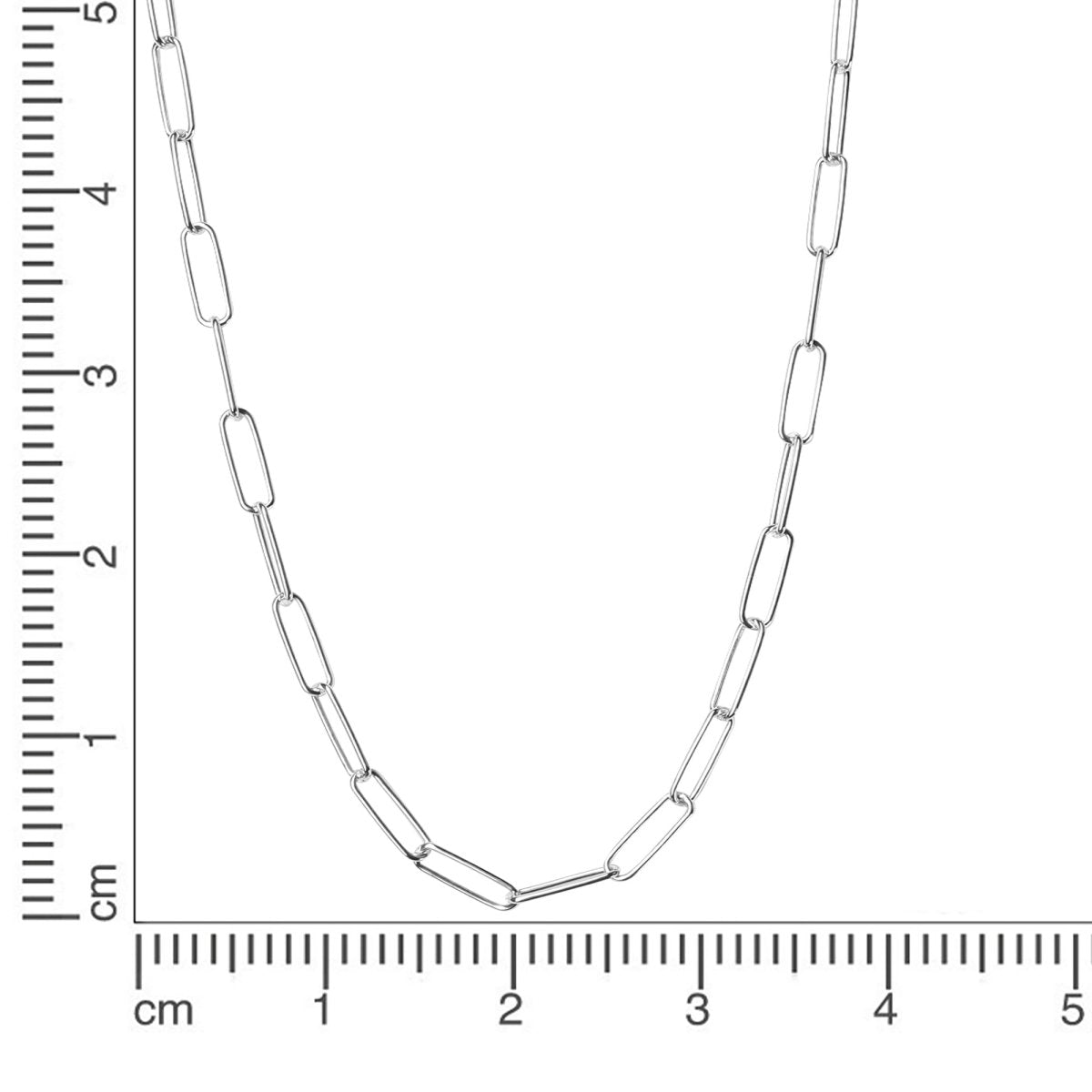 Collier 925 Sterlingsilber weiß Gliederkette glanz 45 cm - Avrum