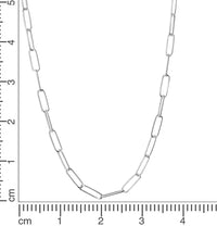 Collier 925 Sterlingsilber weiß Gliederkette glanz 45 cm - Avrum