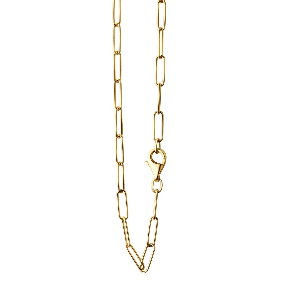 Collier 925 Sterlingsilber weiß Gliederkette glanz 45 cm - Avrum