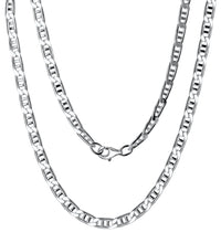 Collier 925 Sterling Silber weiß Doppel - Stegpanzerkette 50 cm - Avrum