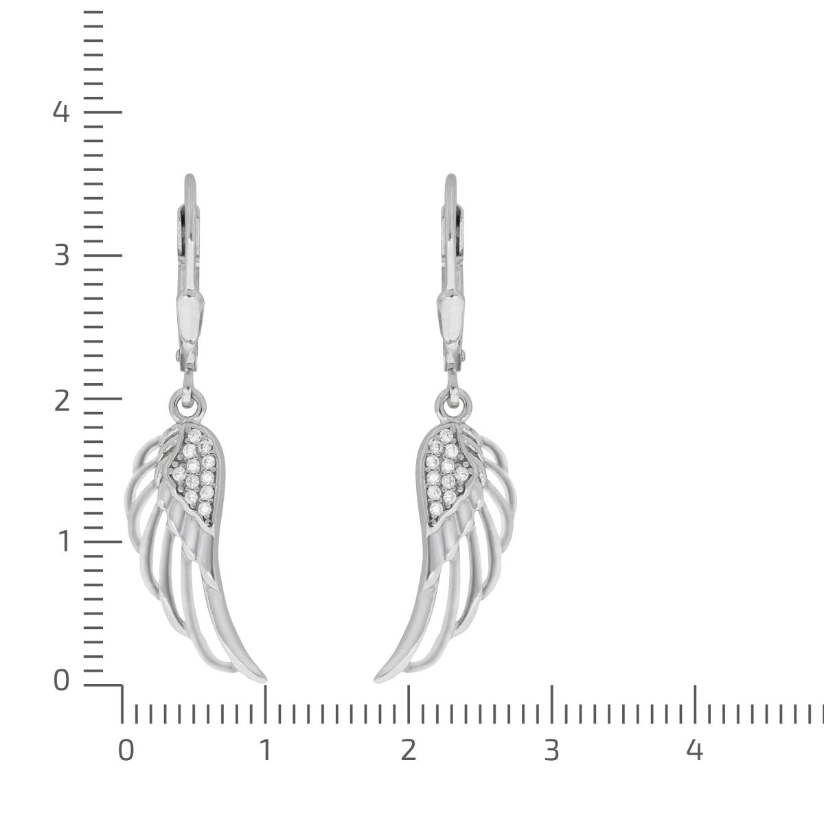 Ohrhänger 925 Sterling Silber rhodiniert Zirkonia - Avrum