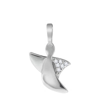 Anhänger 925 Sterling Silber rhodiniert Engel Zirkonia weiß - Avrum