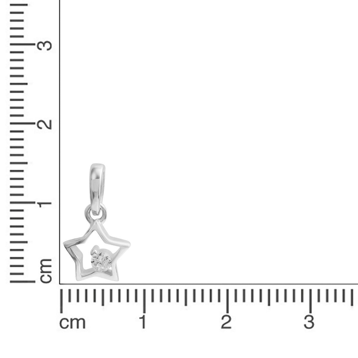 Anhänger 925 Sterling Silber Stern mit Zirkonia - Avrum