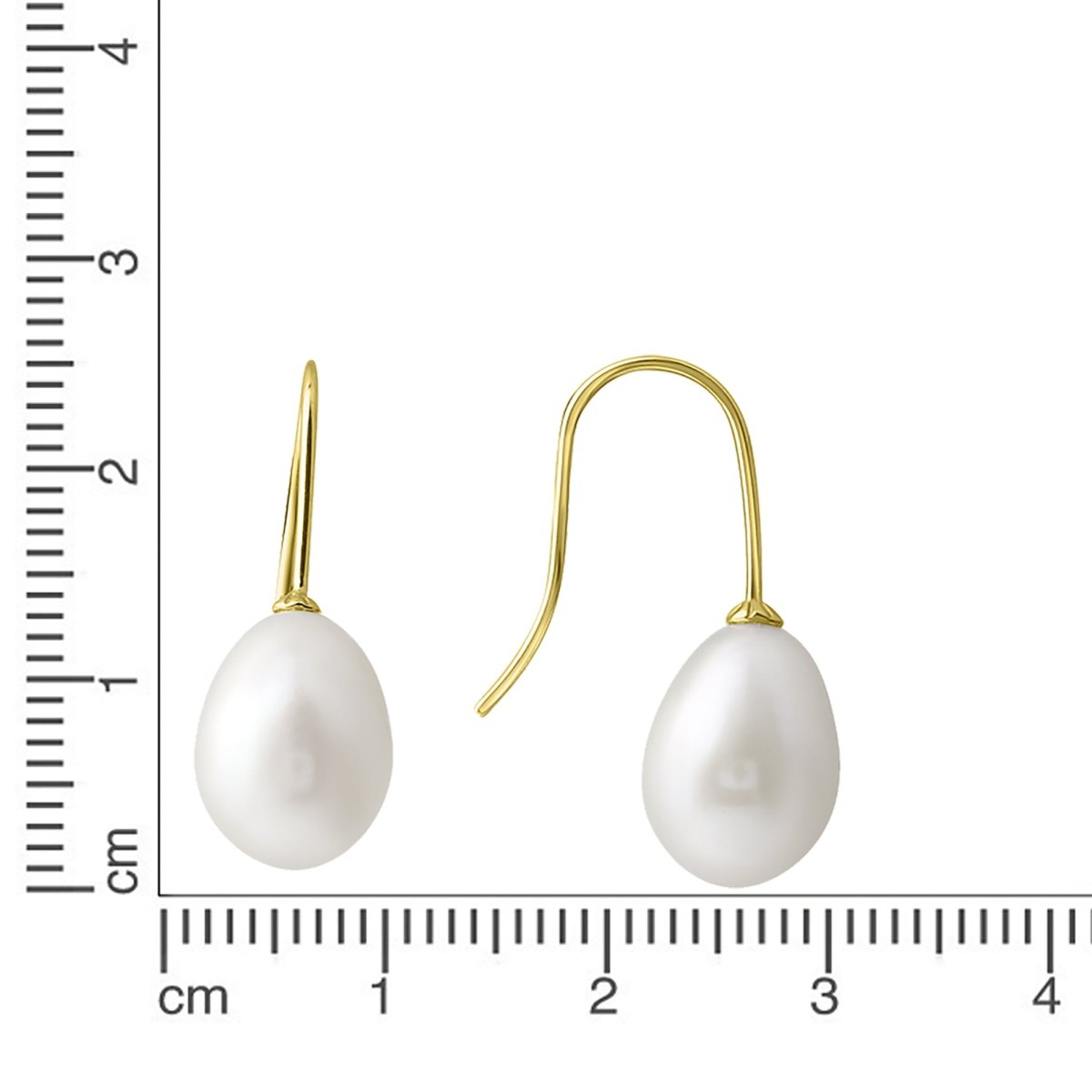 Ohrhänger 585 Gelbgold glanz Süßwasserperle 8 - 8,5mm - Avrum