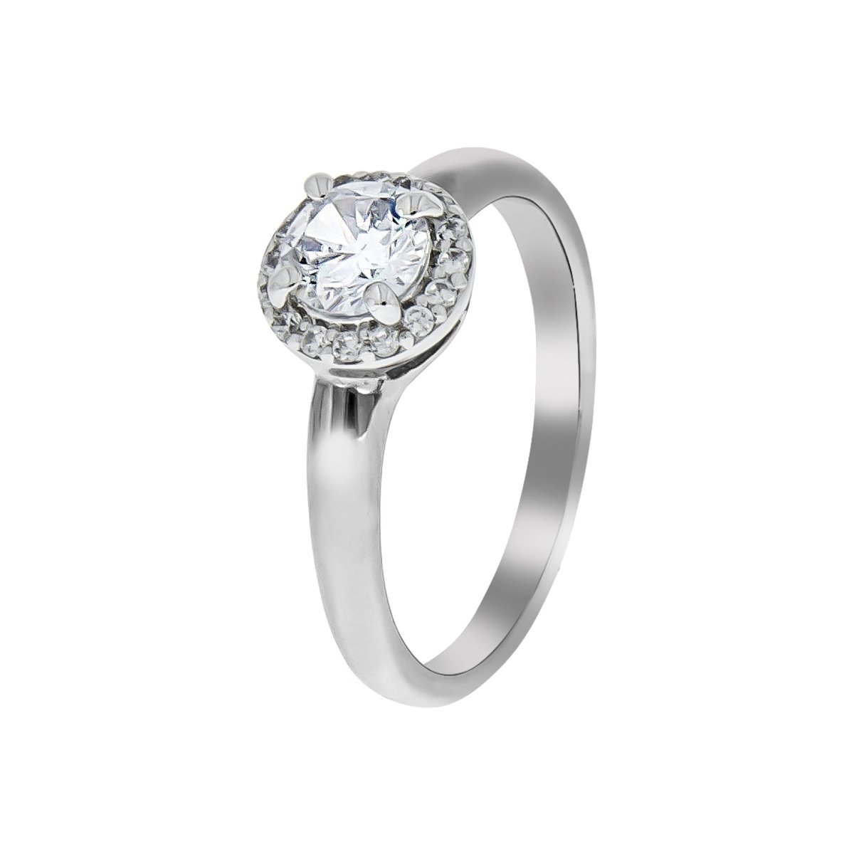 Ring 925 Sterling Silber rhodiniert Zirkonia - Avrum