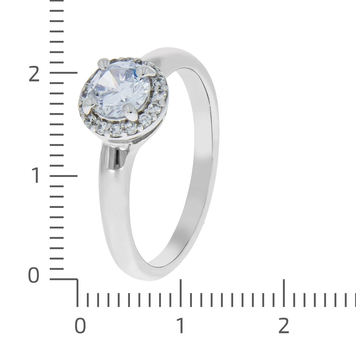 Ring 925 Sterling Silber rhodiniert Zirkonia - Avrum