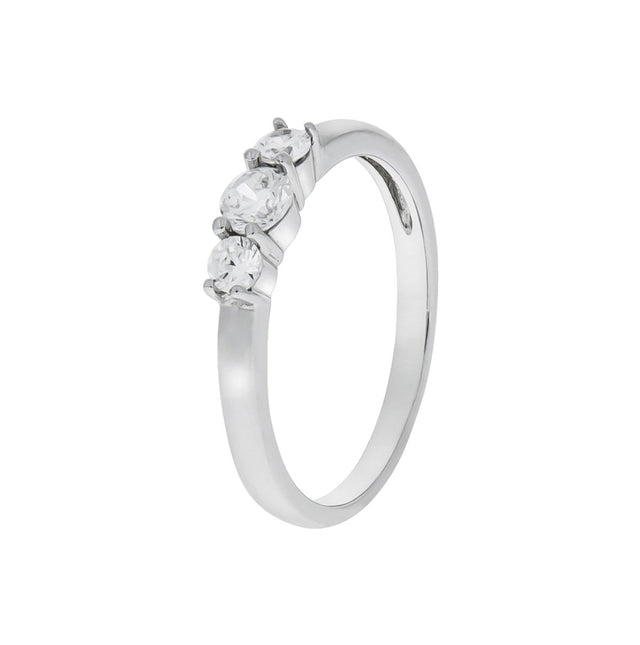 Ring 925 Sterling Silber rhodiniert Zirkonia - Avrum
